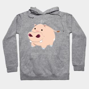 Happy Cartoon Baby Hippo Hoodie